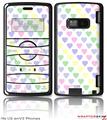 LG enV2 Skin - Pastel Hearts on White