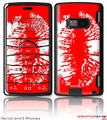 LG enV2 Skin - Big Kiss White on Red