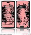 LG enV2 Skin - Big Kiss Black on Pink