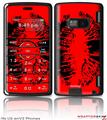 LG enV2 Skin - Big Kiss Black on Red