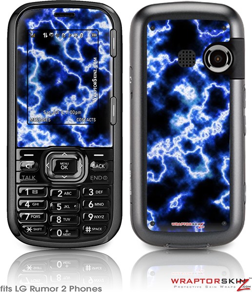 LG Rumor 2 Skins Electrify Blue WraptorSkinz