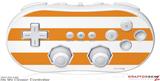 Wii Classic Controller Skin - Kearas Psycho Stripes Orange and White