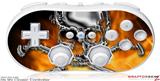 Wii Classic Controller Skin - Chrome Skull on Fire