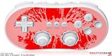 Wii Classic Controller Skin - Big Kiss Lips Red on Pink