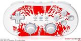 Wii Classic Controller Skin - Big Kiss Lips Red on White