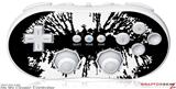 Wii Classic Controller Skin - Big Kiss Lips White on Black