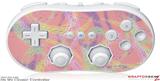 Wii Classic Controller Skin - Neon Swoosh on Pink