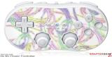 Wii Classic Controller Skin - Neon Swoosh on White