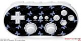 Wii Classic Controller Skin - Pastel Butterflies Blue on Black