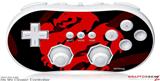 Wii Classic Controller Skin - Oriental Dragon Red on Black