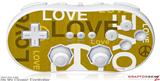 Wii Classic Controller Skin - Love and Peace Yellow