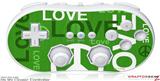 Wii Classic Controller Skin - Love and Peace Green