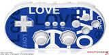 Wii Classic Controller Skin - Love and Peace Blue