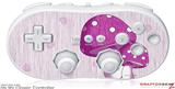 Wii Classic Controller Skin - Mushrooms Hot Pink