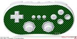 Wii Classic Controller Skin - Carbon Fiber Green