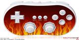 Wii Classic Controller Skin - Fire on Black