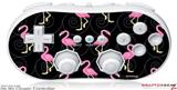 Wii Classic Controller Skin - Flamingos on Black