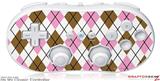 Wii Classic Controller Skin - Argyle Pink and Brown