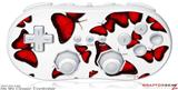 Wii Classic Controller Skin - Butterflies Red