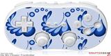 Wii Classic Controller Skin - Petals Blue