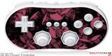 Wii Classic Controller Skin - Skulls Confetti Pink