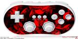 Wii Classic Controller Skin - Skulls Confetti Red