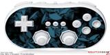 Wii Classic Controller Skin - Skulls Confetti Blue