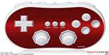 Wii Classic Controller Skin - Brushed Metal Red