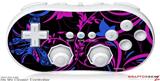 Wii Classic Controller Skin - Twisted Garden Hot Pink and Blue