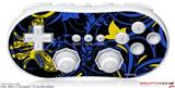 Wii Classic Controller Skin - Twisted Garden Blue and Yellow