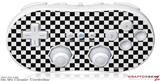 Wii Classic Controller Skin - Checkered Canvas Black and White