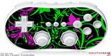 Wii Classic Controller Skin - Twisted Garden Green and Hot Pink