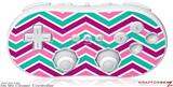 Wii Classic Controller Skin Zig Zag Teal Pink Purple