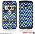 HTC Droid Eris Skin Zig Zag Blue Green