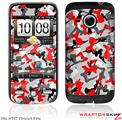 HTC Droid Eris Skin Sexy Girl Silhouette Camo Red