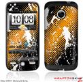 HTC Droid Eris Skin Halftone Splatter White Orange