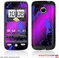 HTC Droid Eris Skin Halftone Splatter Blue Hot Pink