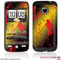 HTC Droid Eris Skin Halftone Splatter Yellow Red