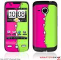 HTC Droid Eris Skin Ripped Colors Hot Pink Neon Green