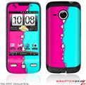 HTC Droid Eris Skin Ripped Colors Hot Pink Neon Teal