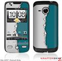 HTC Droid Eris Skin Ripped Colors Gray Seafoam Green