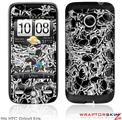 HTC Droid Eris Skin Scattered Skulls Black