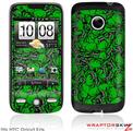 HTC Droid Eris Skin Scattered Skulls Green