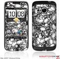 HTC Droid Eris Skin Scattered Skulls White