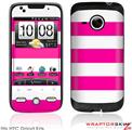 HTC Droid Eris Skin - Kearas Psycho Stripes Hot Pink and White