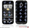 HTC Droid Eris Skin - Pastel Butterflies Blue on Black