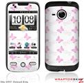 HTC Droid Eris Skin - Pastel Butterflies Pink on White