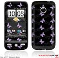 HTC Droid Eris Skin - Pastel Butterflies Purple on Black