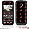 HTC Droid Eris Skin - Pastel Butterflies Red on Black