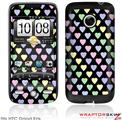 HTC Droid Eris Skin - Pastel Hearts on Black